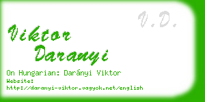 viktor daranyi business card