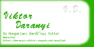 viktor daranyi business card